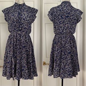 Madewell Blue/Grey Floral Dress